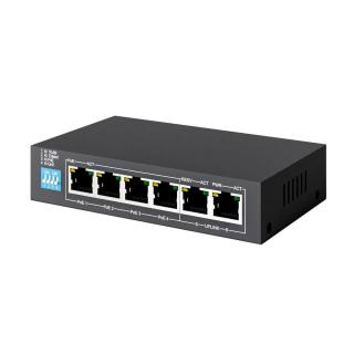 Switch KRIOS PoE 4x Gigabit PoE/PoE+, 2x RJ45 Uplink Gigabit, 60W