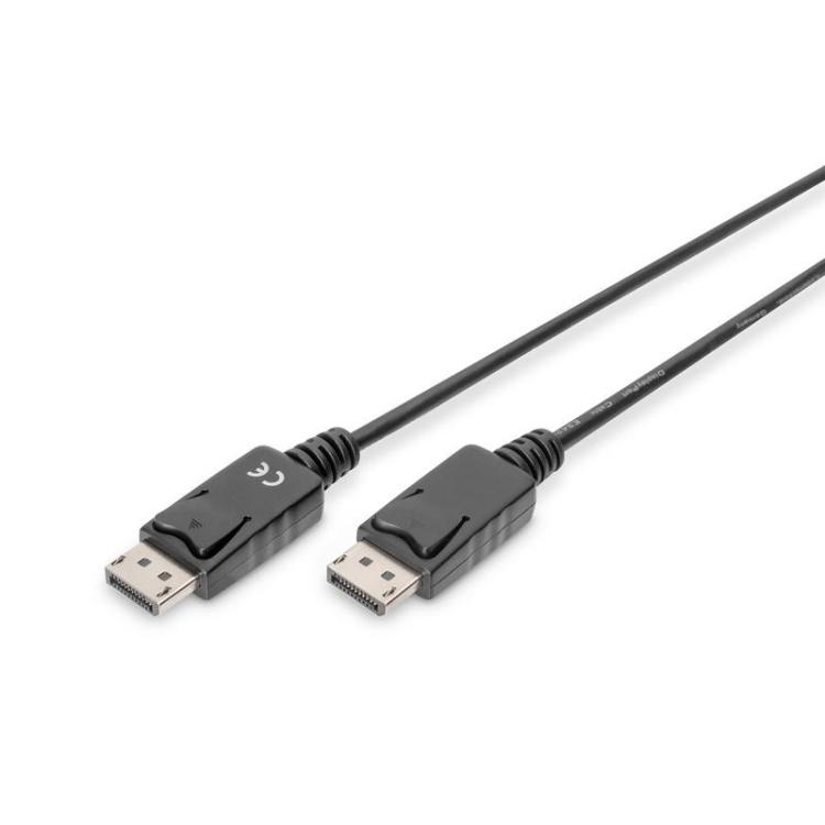 Kabel połączeniowy DisplayPort z zatrzaskami 1080p 60Hz FHD Typ DP/DP M/M czarny 1m