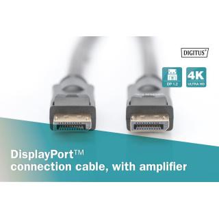 Kabel połączeniowy DisplayPort z zatrzaskami 4K 60Hz UHD Typ DP/DP M/M 10m Czarny