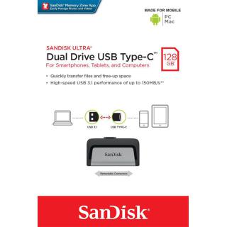 Pendrive Ultra Dual Drive 128GB USB 3.1 Type-C 150MB/s