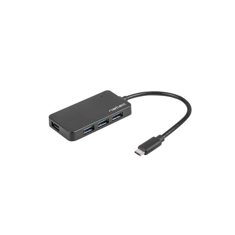 Koncentrator USB 4 porty Silkworm USB 3.0 czarny USB-C