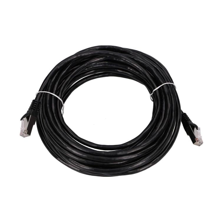 Kabel sieciowy LAN Patchcord CAT.5E FTP 10m foliowana skręcana para, miedziany