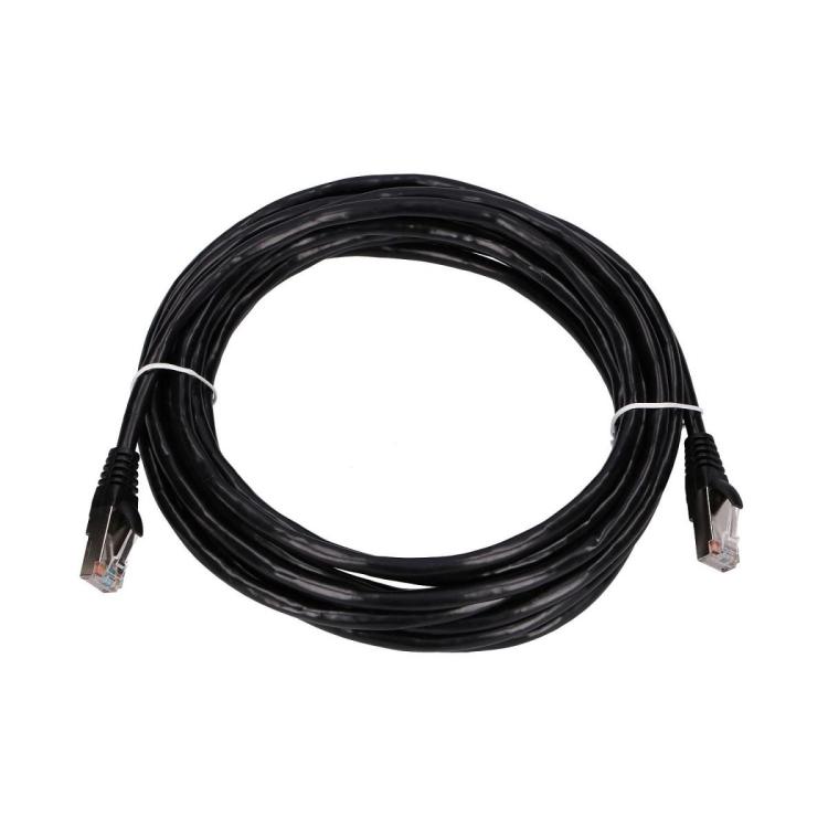 Kabel sieciowy LAN Patchcord CAT.5E FTP 5m, foliowana skręcana para, miedziany