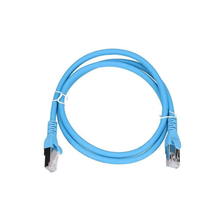 Kabel sieciowy LAN Patchcord CAT.6A S/FTP 1m 10G foliowana skręcona para, miedziany