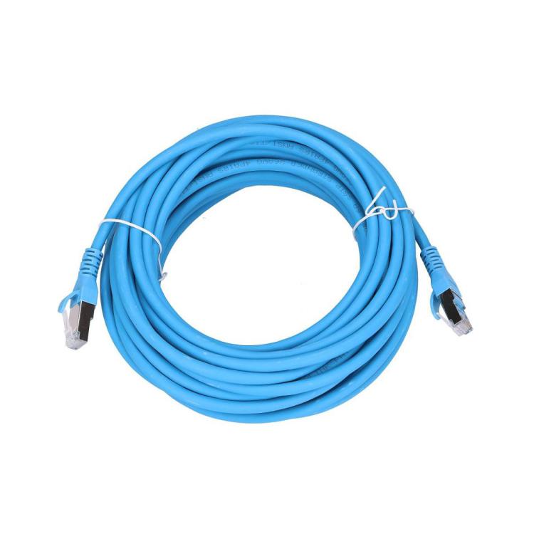 Kabel sieciowy LAN Patchcord CAT.6A S/FTP 10m 10G foliowana skręcana para, miedziany