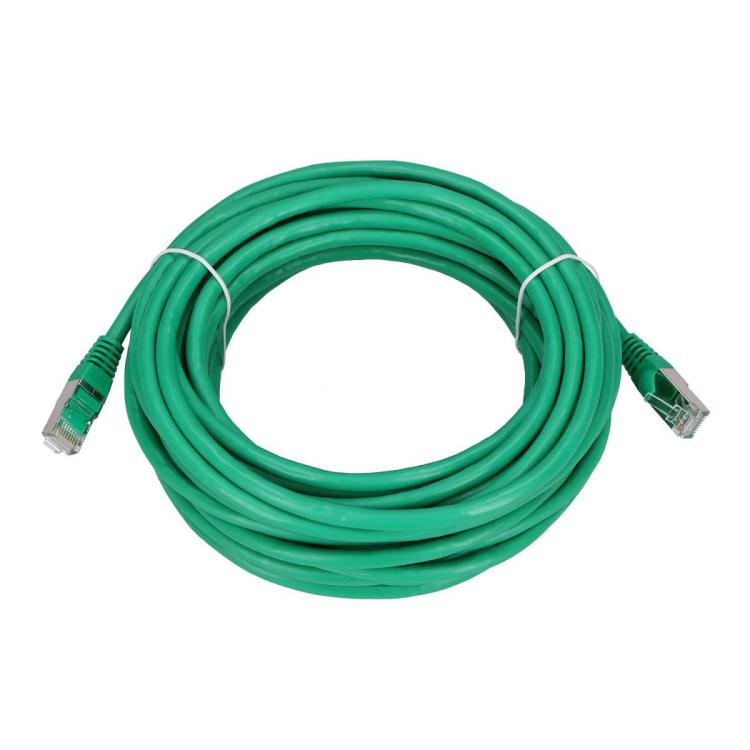 Kabel sieciowy LAN Patchcord CAT.6 FTP 10m 1GBIT foliowana skręcona para, miedziany