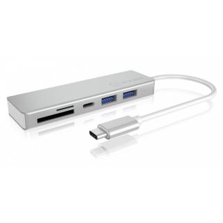 HUB USB 3.0 typu C z 3 portami USB i czytnikiem kart pamięci IB-HUB1413-CR