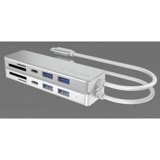 HUB USB 3.0 typu C z 3 portami USB i czytnikiem kart pamięci IB-HUB1413-CR