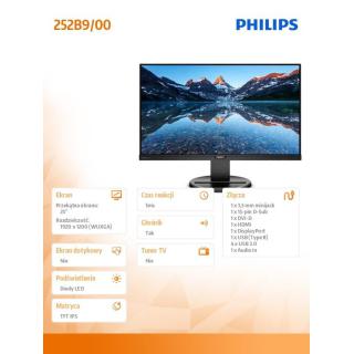 Monitor 25 252B9 IPS 16:10 DVI HDMI DP Pivot