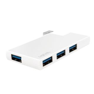 Hub 4xUSB3.0, OTG, srebrny