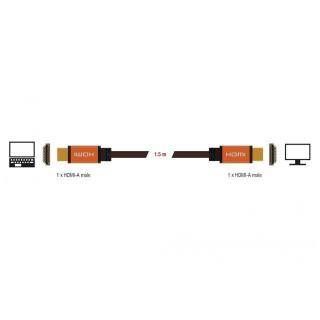 Kabel HDMI M/M v2.1 8K 60Hz czarny 1,5m