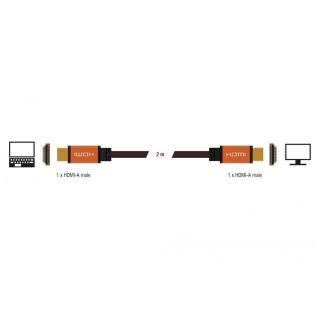 Kabel HDMI M/M v2.1 8K 60Hz czarny 2m