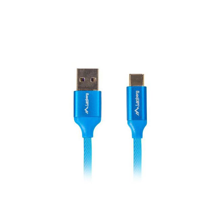 Kabel Premium USB CM - AM 2.0, 0.5m niebieski QC 3.0