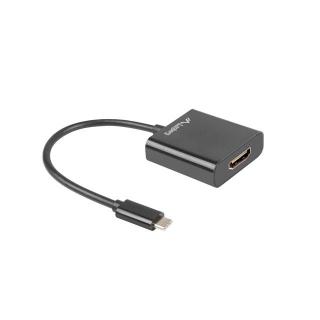 Adapter USB CM - HDMI F 15cm czarny