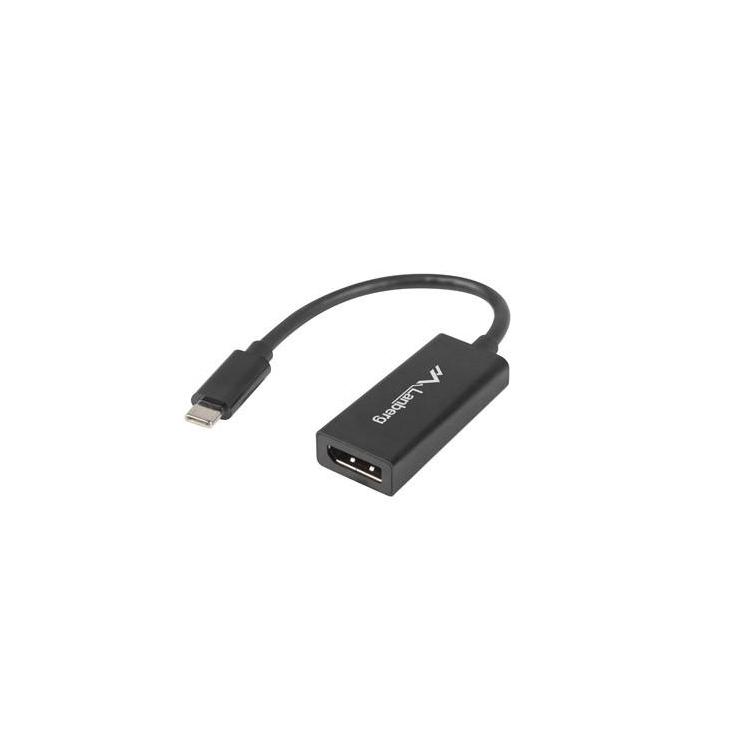 Adapter USB CM - Displayport F 15cm czarny