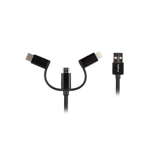 Kabel Premium 3in1 USB AM - micro USB BM + Lightning M +...