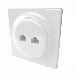 Podwójne gniazdo ethernet Walli N Ethernet Outlet