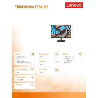 Monitor 25 ThinkVision T25d-10 WLED LCD 61DBMAT1EU