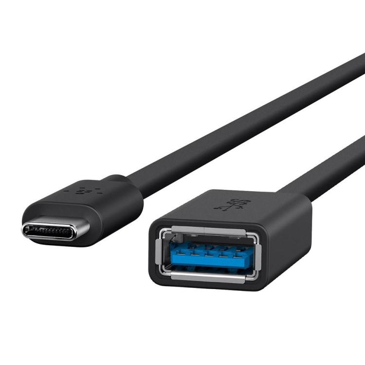 Adapter przejsciówka USB-C do USB-A 14cm czarny