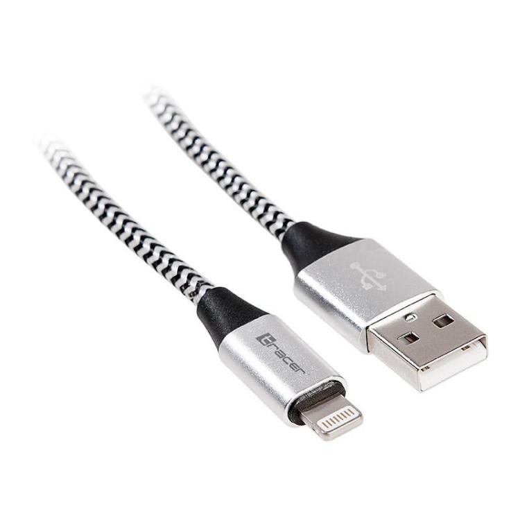 Kabel USB 2.0 iPhone AM lightning 1,0m czarno-srebrny