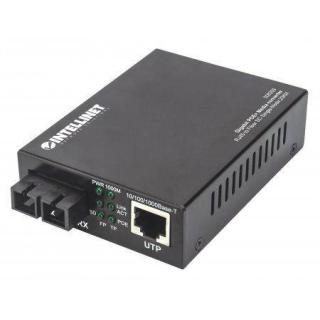 Media konwerter Gigabit PoE+ 1000Base-T RJ45/1000Base-LX...