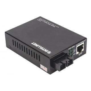 Media konwerter Gigabit PoE+ 1000Base-T RJ45/1000Base-LX...