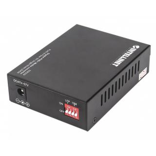 Media konwerter Gigabit PoE+ 1000Base-T RJ45/1000Base-LX (SC) SM 20km