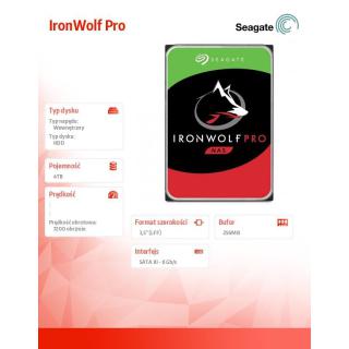 Dysk IronWolf Pro 4TB SATA ST4000NE001