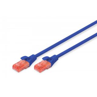 Patch cord U/UTP kat.6 PVC 5m niebieski