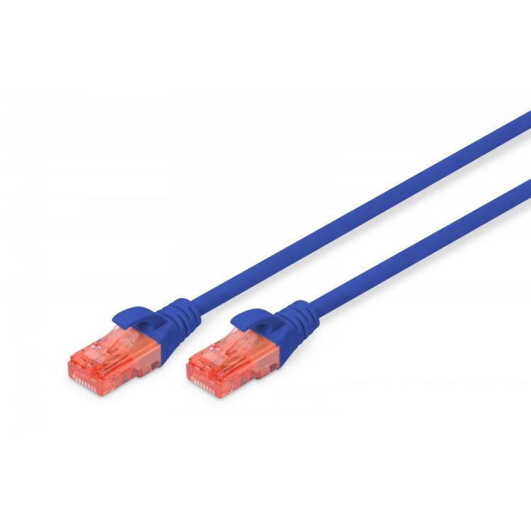 Patch cord U/UTP kat.6 PVC 5m niebieski