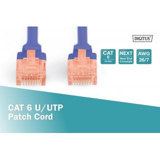 Patch cord U/UTP kat.6 PVC 5m niebieski