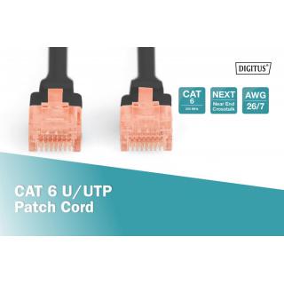 Patch cord U/UTP kat.6 PVC 5m czarny