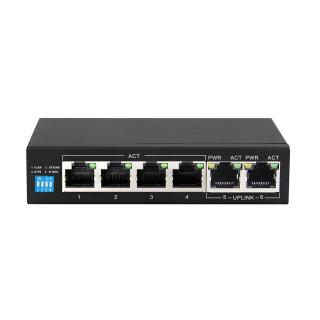 Switch EUROS V2 6 portów POE SWITCH 4X porty 10-100MBPS...