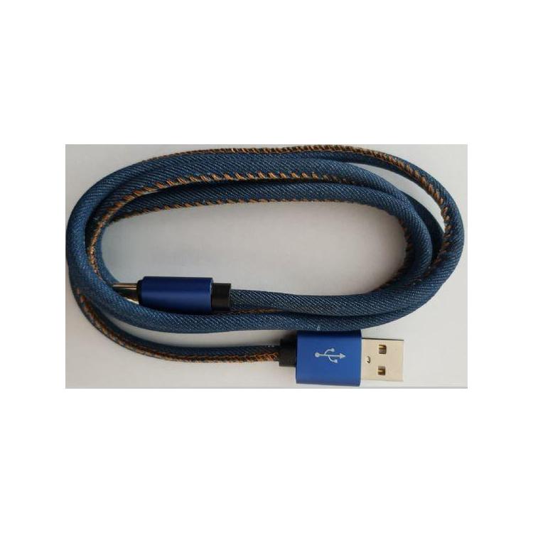 Kabel USB 2.0 Type C premium jeans 1 m