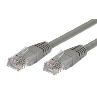 Kabel Patchcord miedziany kat.5e RJ45 UTP 1m. szary