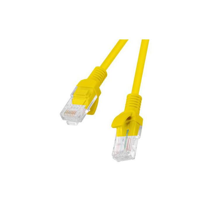 PATCHCORD KAT.5E 0.25M ŻÓŁTY FLUKE PASSED LANBERG 10-PACK