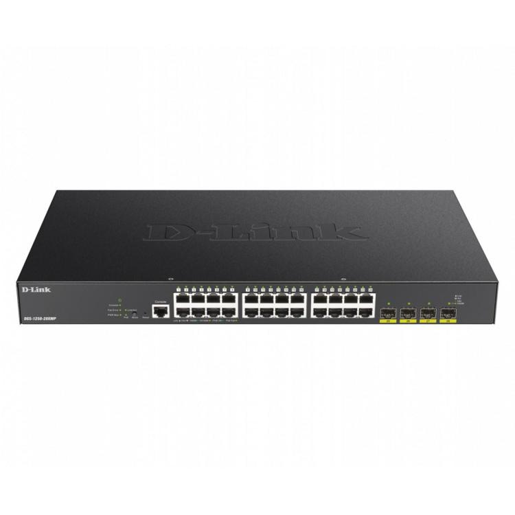 Przełącznik DGS-1250-28XMP Smart 24xGE PoE(370W) 4xSFP+