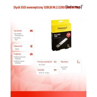 Dysk SSD wewnętrzny 128GB M.2 2280 Sata III Top