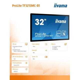 Monitor 32 TF3215MC-B1 Pojemnościowy 30 pkt AMVA VGA HDMI IP65