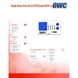 Dysk Aura Pro X2 2.0TB (Late 2013-current) +kit