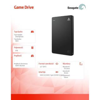 Dysk zewnętrzny PS4 Drive 2TB 2,5 STGD2000200 Czarny