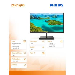 Monitor 245E1S 23.8'' IPS HDMI DP FreeSync