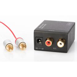 Konwerter sygnału Audio DIGITUS 1xCoax/Toslink do 2xRCA (Stereo)