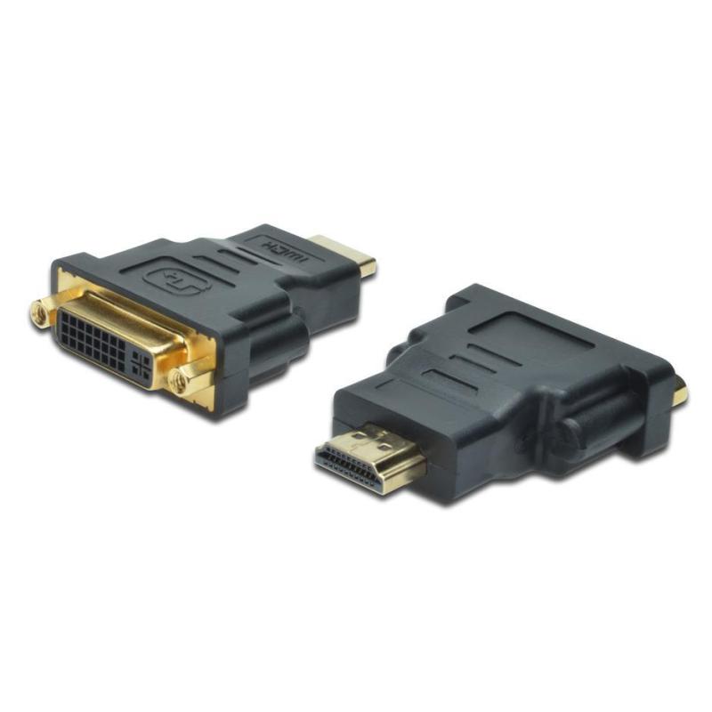 Adapter DIGITUS HDMI FHD 1080p 60Hz Typ HDMI A/DVI-I (24+5) M/Ż czarny