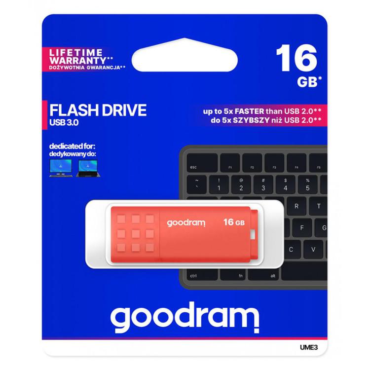 Pendrive UME3 16GB USB 3.0 Pomarańczowy