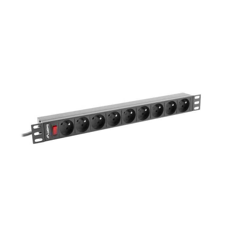 Listwa zasilająca rack PDU 19 cali 1U 16A 9X 230V PL 3m czarny