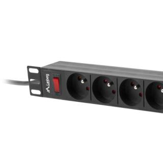 Listwa zasilająca rack PDU 19 cali 1U 16A 9X 230V PL 3m czarny