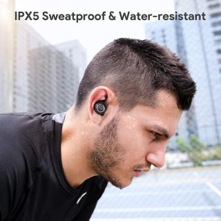 EP-T10 True Wireless TWS słuchawki bezprzewodowe Bluetooth 5 | wodoodporne IPX5 | dotykowe | 28h pracy | 10mm przetwornik |