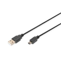 Kabel USB2.0 DIGITUS AK-300130-010-S Canon USB A/miniUSB...