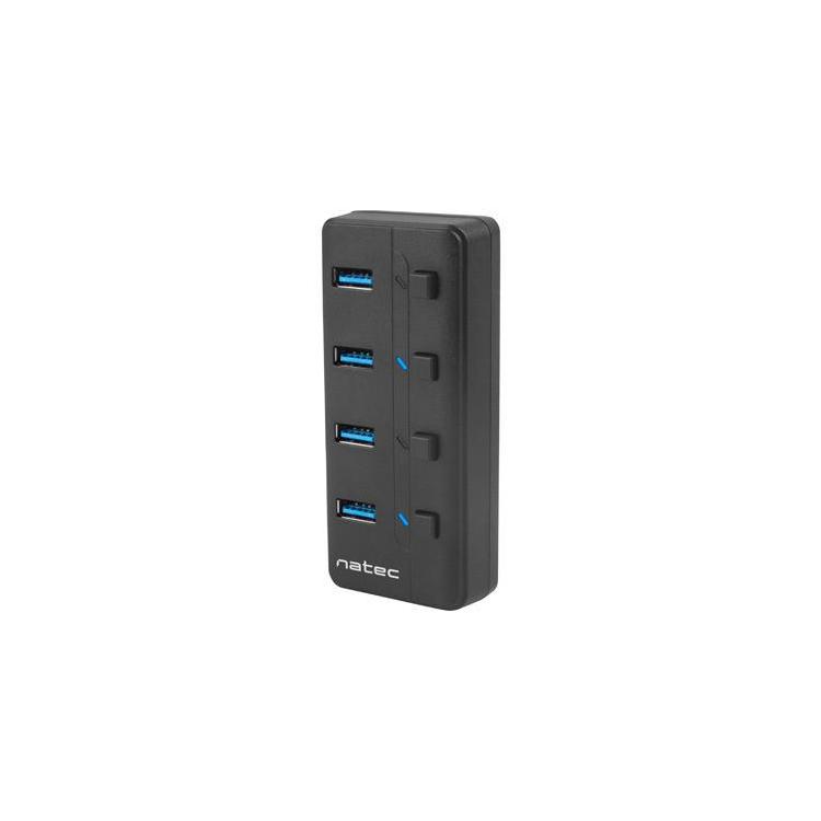 Hub USB 4 porty Mantis 2 USB 3.0 z włącznikiem + zasilacz